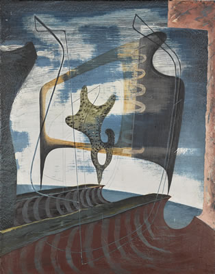Sample artwork by John Tunnard (1900 - 1971), known for modernist, surralist painting, design - View similar artists and auction records