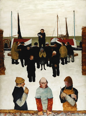 Sample artwork by John Bellany (1942 - 2013), known for abstract, religious themed figurative painting, etching - View similar artists and auction records