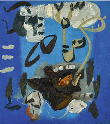 Sample artwork by Maurice Cockrill (1936 - 2013), known for abstract, mythological, figurative painting - View similar artists and auction records