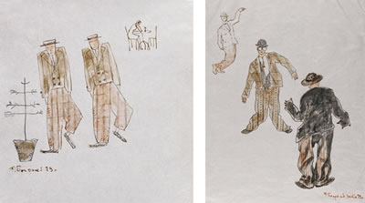 TWO WORKS FROM THE SERIES CIRCUS IN BERLIN AND IN THE CAFÉ, BERLIN