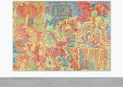 Sample artwork by Keith Haring & Angel Ortiz LA II (1958/1967 - 1990), known for collaborative painting - View similar artists and auction records