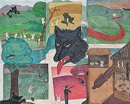 Rabbit and Wolf by Ok Sang Lim - Auction record, sale price, and art valuation. Compare with similar artists and explore comparable artworks.