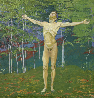MÄNNLICHER AKT IM WALD, 1907