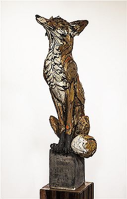 Sitting Fox by Brendan Hesmondhalgh - Auction record, sale price, and art valuation. Compare with similar artists and explore comparable artworks.