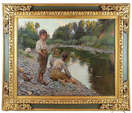 Niños pescando