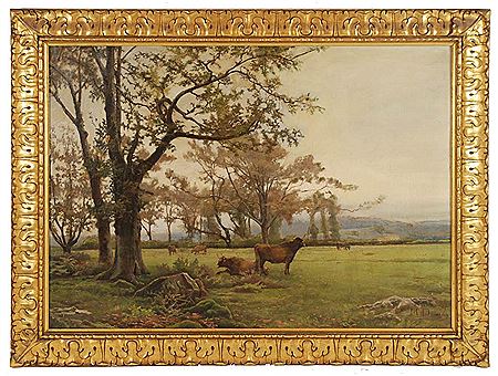 "Landschaft mit Kühen" by Melcior Domenge - Auction record, sale price, and art valuation. Compare with similar artists and explore comparable artworks.