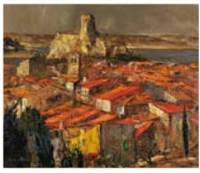 Bay Village with a Fort by Katsumi Ukita - Auction record, sale price, and art valuation. Compare with similar artists and explore comparable artworks.