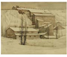 Quarry in Winter by Ryonosuke Fukui - Auction record, sale price, and art valuation. Compare with similar artists and explore comparable artworks.