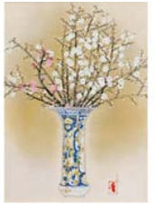 Red and White Plum Blossom