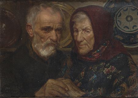 "Retrato de los padres del pintor". 1921
