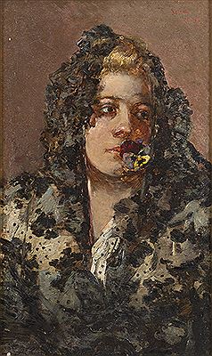 "Dama con mantilla"