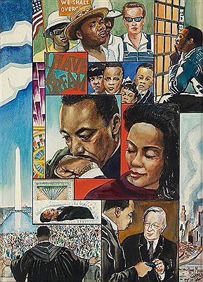 Homage to Martin Luther King by Lois Mailou Jones - Auction record, sale price, and art valuation. Compare with similar artists and explore comparable artworks.