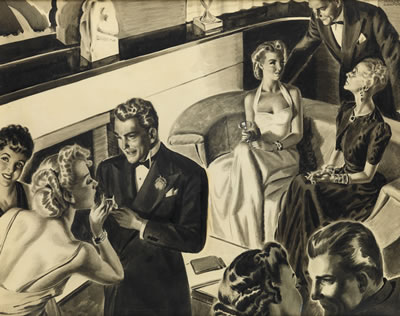Sample artwork by Mario Cooper (1905 - 1995), known for illustrator, wildlife, landscape - View similar artists and auction records