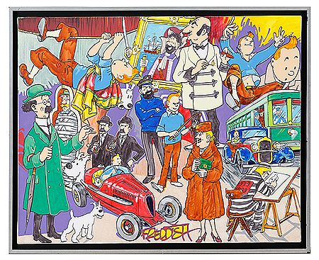 Tintin by Freddish - Auction record, sale price, and art valuation. Compare with similar artists and explore comparable artworks.