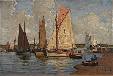 Thoniers sous voiles dans le port de Concarneau