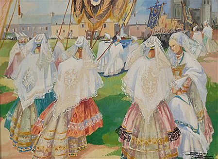 Procession en bretagne (2) by Suzanne Gueguen - Auction record, sale price, and art valuation. Compare with similar artists and explore comparable artworks.