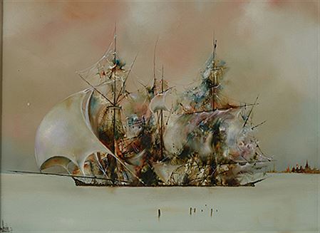 "Trois mâts Fantastique" by Bernard Louedin - Auction record, sale price, and art valuation. Compare with similar artists and explore comparable artworks.