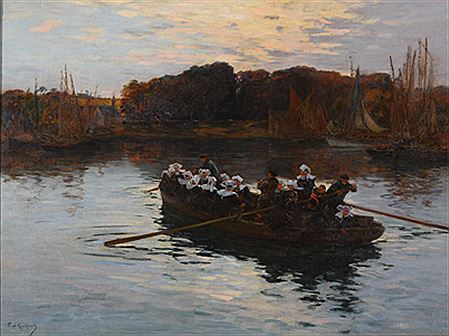 Le Passage du bac à Sainte Marine by Fernand Marie-Eugene Legout-Gerard - Auction record, sale price, and art valuation. Compare with similar artists and explore comparable artworks.