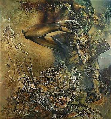 Sample artwork by Arie Lamdan (1934 - 2006), known for painting - View similar artists and auction records