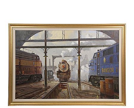"Showdown at Roundhouse Corral, (Boston, Mass. Railyard)"