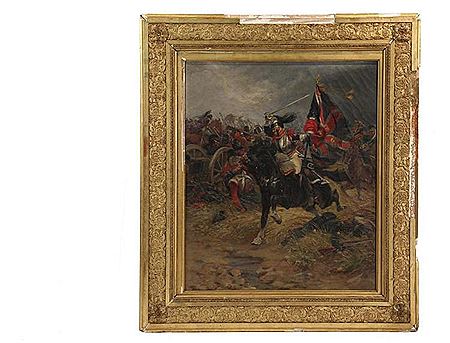 Napoleonic Cavalryman Capturing an English Flag
