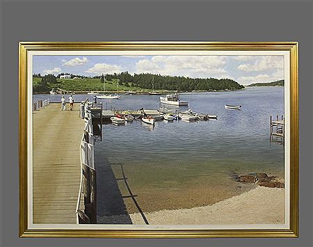 "Town Landing, Isle au Haut" by William Brewster Hoyt - Auction record, sale price, and art valuation. Compare with similar artists and explore comparable artworks.