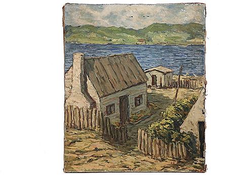 Sample artwork by Fred Sergenian (1901 - 1969), known for abstraction, landscape and portraits painting, advertising art, social realism - View similar artists and auction records