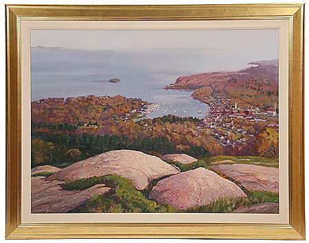 "Autumn Atop Mt. Battie, Camden, Maine by Frederick Kubitz - Auction record, sale price, and art valuation. Compare with similar artists and explore comparable artworks.