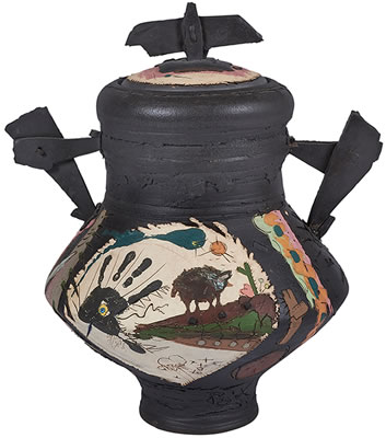 Sample artwork by Don (Donald) Reitz (1929 - 2014), known for ceramic pottery, illustration, public murals, teaching - View similar artists and auction records