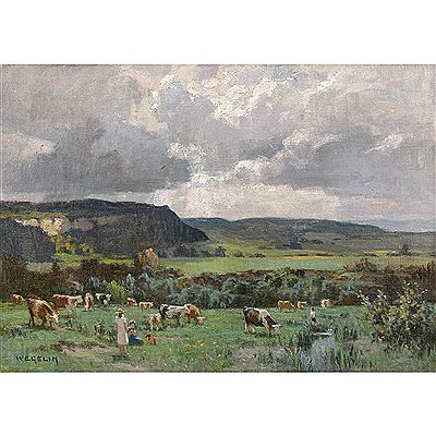 Paysage de campagne by Emile Wegelin - Auction record, sale price, and art valuation. Compare with similar artists and explore comparable artworks.