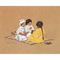 FILLETTES MAROCAINES DISCUTANT by Marguerite Barriere-Prevost - Auction record, sale price, and art valuation. Compare with similar artists and explore comparable artworks.