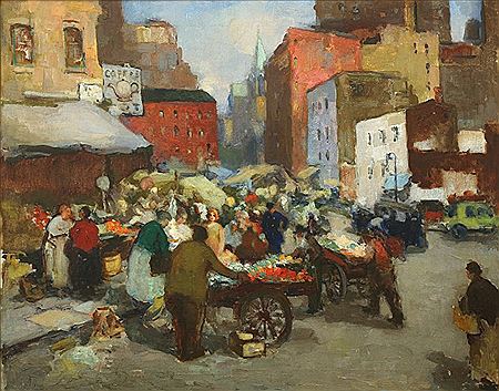 Sample artwork by Ben Galos (1894 - 1963), known for painting, illustration, art education - View similar artists and auction records