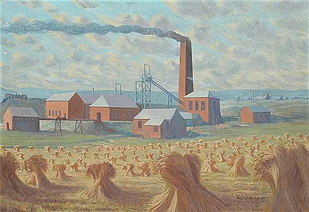 ''Page Bank Colliery, County Durham'' by Robert John Heslop - Auction record, sale price, and art valuation. Compare with similar artists and explore comparable artworks.