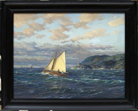 Motiv från västkusten, fyrplatsen Islandsberg by Arvid Magnus Ahlberg - Auction record, sale price, and art valuation. Compare with similar artists and explore comparable artworks.