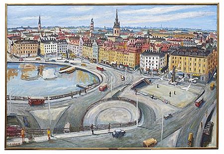 Kornhamnstorg by Charles Sjoholm - Auction record, sale price, and art valuation. Compare with similar artists and explore comparable artworks.