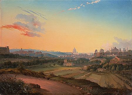 View of Rome in the Evening Light