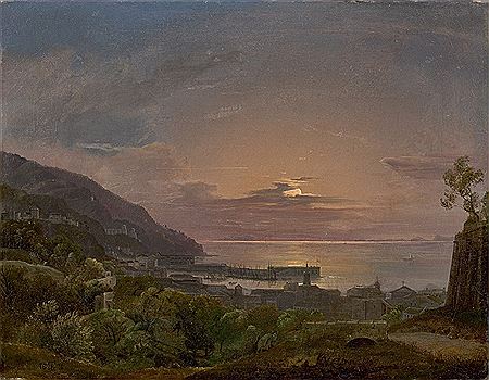 Moonlight Over a Southern Harbour Town