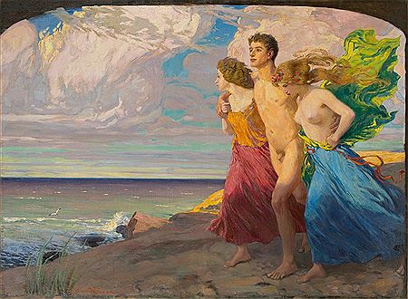 Sample artwork by Ludwig von Hofmann (1861 - 1945), known for avant-garde painting, graphic design, symbolism - View similar artists and auction records