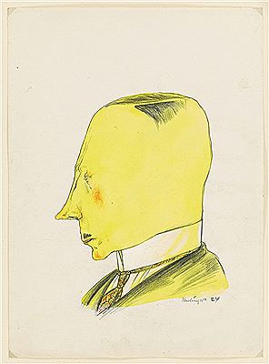 5 Portraits: "Bildnis aus einem Steckbrief" "Herr von Klotz" "Ick jeh aus" "Ohne Titel" "Ein Zeitgenosse".
