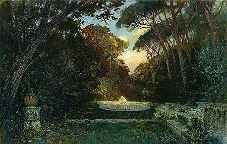 Parklandschaft mit Bassin