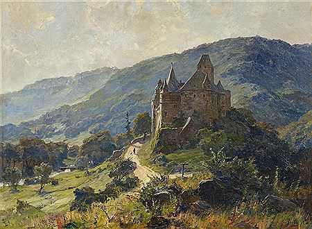 Blick auf Schloss Bürresheim in der Eifel by Carl Jutz Jr - Auction record, sale price, and art valuation. Compare with similar artists and explore comparable artworks.