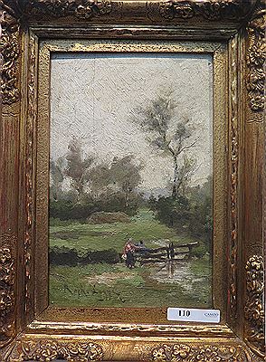 Figures dans un paysage by Raphael Lagye - Auction record, sale price, and art valuation. Compare with similar artists and explore comparable artworks.