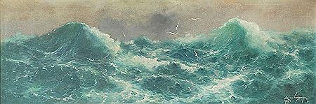 Stormy sea by Emanuel Hosperger - Auction record, sale price, and art valuation. Compare with similar artists and explore comparable artworks.