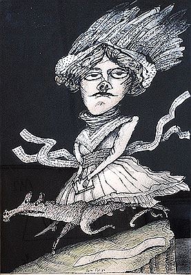 Girl and crocodile