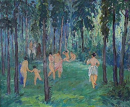 Naked girls in forest