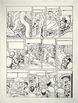 Lefranc Planche 42 de l’album Le repaire du loup édité par Casterman en 1974