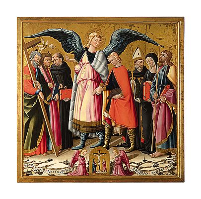 Sample artwork by Neri di Bicci (1419 - 1491), known for decorative details in painting, gold trim, consistent style and iconography - View similar artists and auction records
