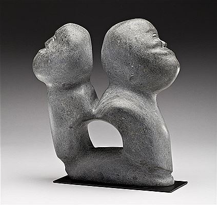 Sample artwork by John Tiktak (1916 - 1981), known for inuit stone figural sculpture-semi abstraction - View similar artists and auction records