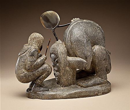 Shaman and Giant Spirit Drumming