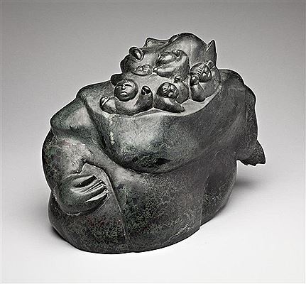 Amautalik: the Demon with Captured Children by Martha Tickiq - Auction record, sale price, and art valuation. Compare with similar artists and explore comparable artworks.